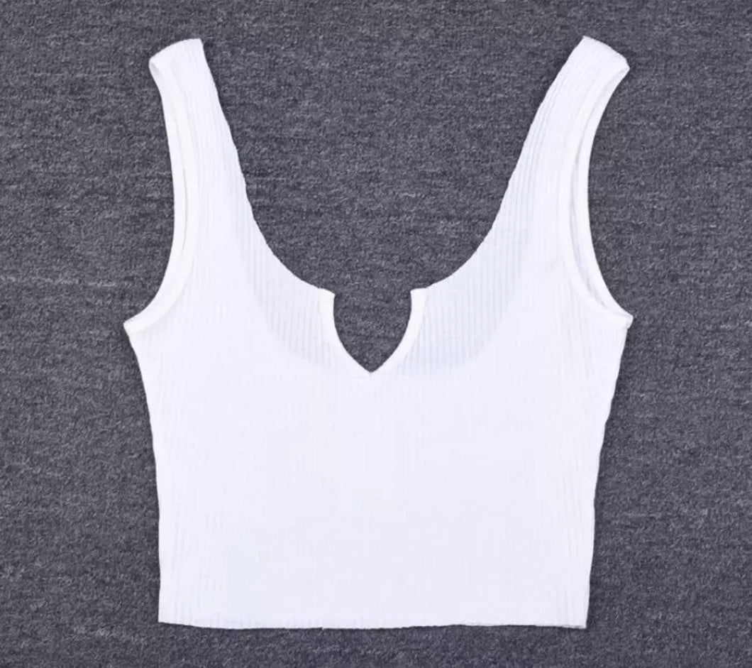 V-neck Crop Top